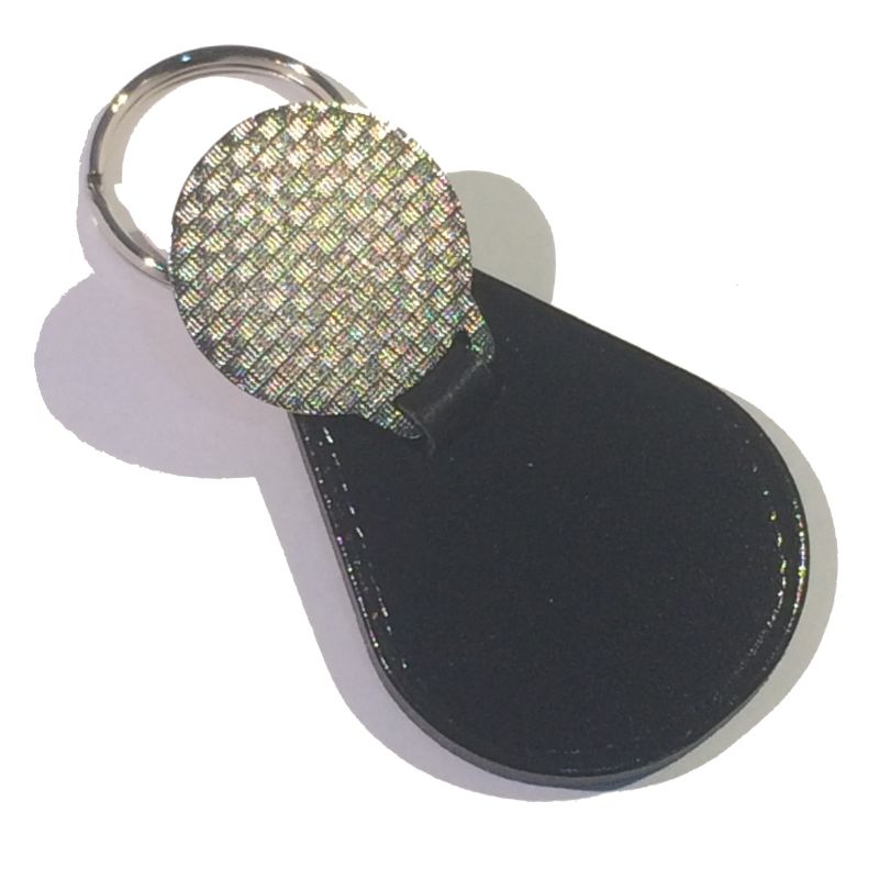 Keyfob Blank Pear 25mm and clear dome